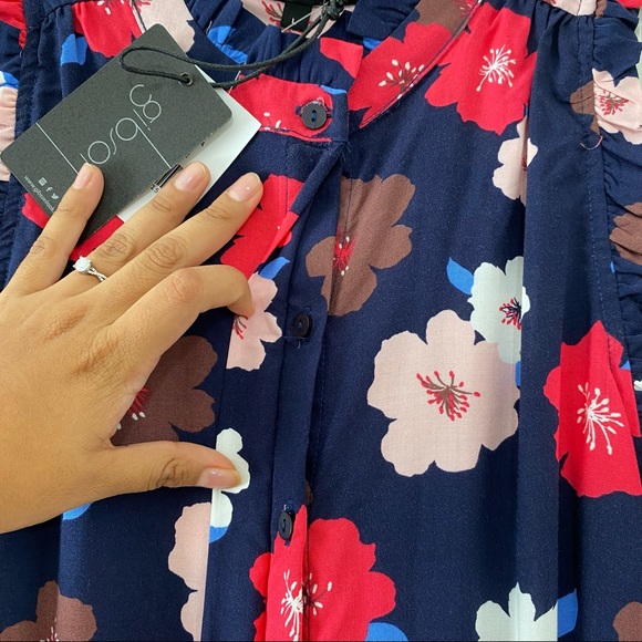 Gibson Barbara NWT Floral Sleeveless Top Large - Picture 4 of 6